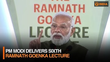 PM Modi delivers sixth Ramnath Goenka lecture