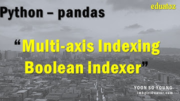 [PYTHON][pandas_32] Multi-axis Indexing - Boolean indexer 사용