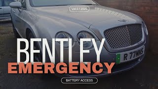 Bentley Continental GT - (Flat Battery, Jumpstart, Boot Opening, Fuseboxes & Emergency Access)