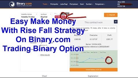 Easy Make Money With Rise Fall Strategy, Trading Binary option Binary.com