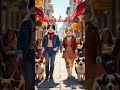 A couple walking in street
