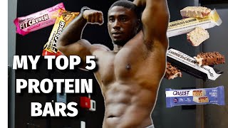 MY TOP FIVE FAVORITE PROTEIN BARS |THINGS THAT HELP ME MAINTAIN MY PHYSIQUE