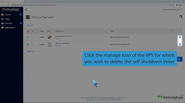 How to Delete the Self Shutdown Timer in Virtualizor   WebHostingPeople