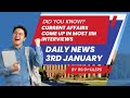 I Mastered Current Affairs for MBA in JUST 30 secs daily! News for 3rd January 2025