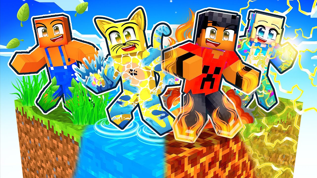 Presos em uma CHUNK ELEMENTAL no Minecraft!