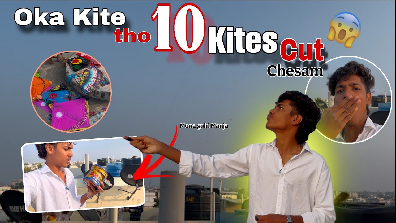Oka Kite tho 10 Kites 🪁Cut Cheysam 😱|| Bhogi special video || day-1