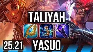 TALIYAH vs YASUO (MID) | 7/0/8, Godlike | NA Grandmaster | 25.21