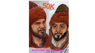 How to draw ertugrul ghazi.how to make Ertugrul ghazi sketch, painting. #ertugrulghazi #