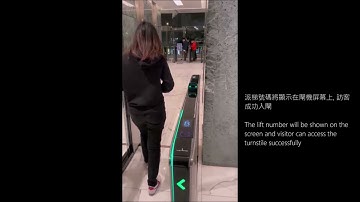 Visitor using Scramble QR Code to access Turnstile & Lift