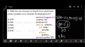 PYTHON MİQ 2025 İNFORMATİKA SUAL TİPİ #abituriyent #sertifikasiya #miq #informatika