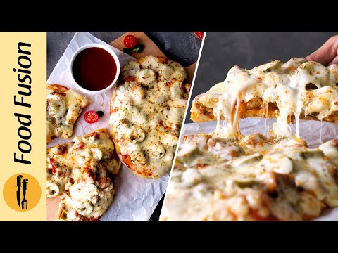 Chicken Jalapeno Naan Pizza without oven Recipe By Food Fusion