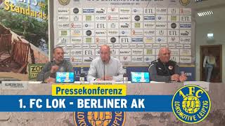 Pressekonferenz nach dem Regionalligaspiel gegen den Berliner AK am 05.05.2023