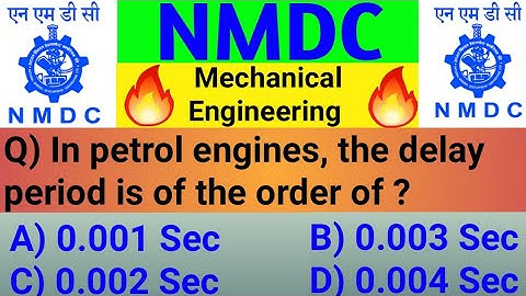 Important Questions For NMDC Exams || NMDC Junior Officer || Mechanical Question