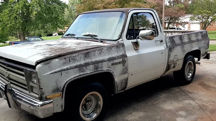 My "NEW" to me 1985 Chevy C10 truck that has "No Name" has a little bit of Rattle Can Paint on it!