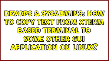 How to copy text from xterm based terminal to some other gui application on linux?