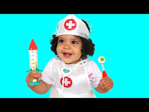 Doctor Baby amira Pretend Play with her Sami brother |