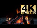 Burning Fireplace with Crackling Fire Sounds 4K UHD