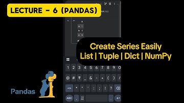 Create Pandas Series in Python Using List, Tuple, Dict & NumPy | Data Science Tutorial (Hindi)