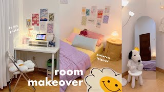 ROOM MAKEOVER! dekor kamar pastel ala pinterest, pasang vinyl TACO  jadi aesthetic 🌈😍✨ screenshot 5