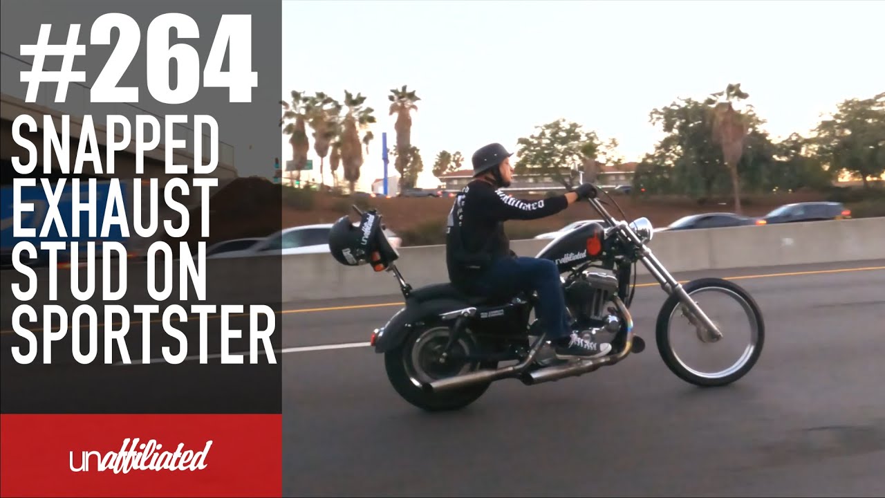 264 Snapped Exhaust Stud On Sportster YouTube