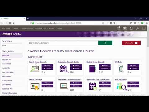 How To View Weber State's Course Schedule
