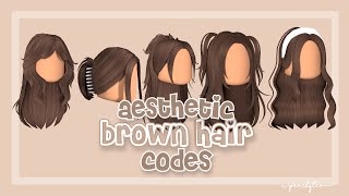 *AESTHETIC* brown HAIR CODES for bloxburg & roblox | w links| peachytea