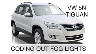 VW 5N Tiguan - coding out front fog lights using VCDS