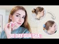 I tried facial sculpting gua sha for 30 days *before & after I SEE RESULTS*