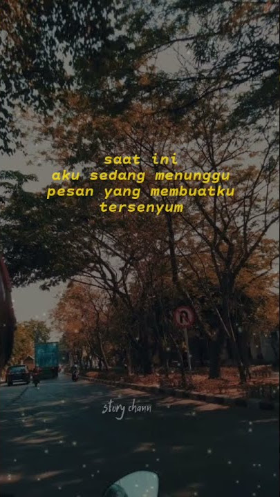 Story Wa keren 'saat ini aku sedang menunggu pesan yang membuatku tersenyum'.
