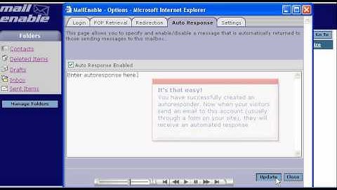 Creating an autoresponder in MailEnable