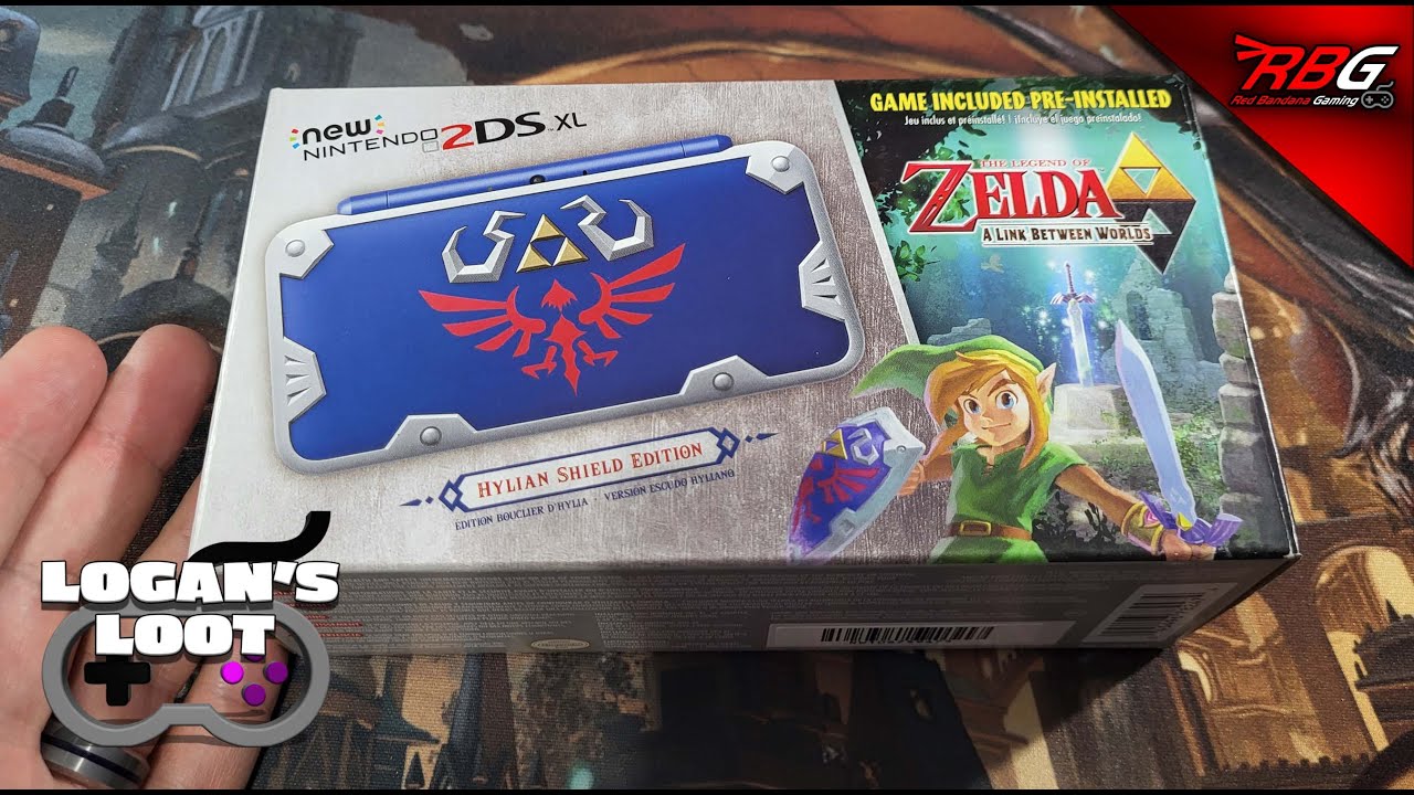 New Nintendo 2DS XL LL Hylian Shield Edition Open Box [N]