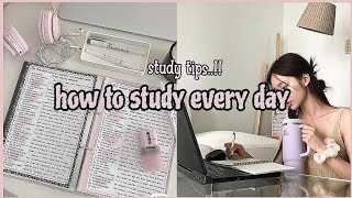 how to study every day?🌷 simple study tips