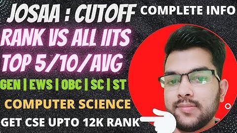 IITs computer science Safe rank | Rank vs IITs Category wise | Male & Female #cutoff #iit #josaa