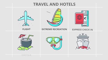 Travel And Hotels - 30 Animated Icons | After Effects Project Files - Videohive template