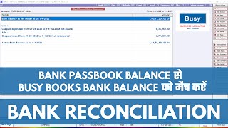 Bank Reconciliation (BRS) in BUSY