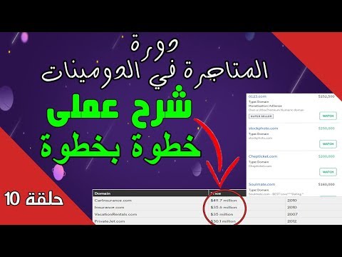 الدورة الشاملة لتعلم تجارة الدومينات الدرس 10 طريقة بيع الدومين على موقع سيدو