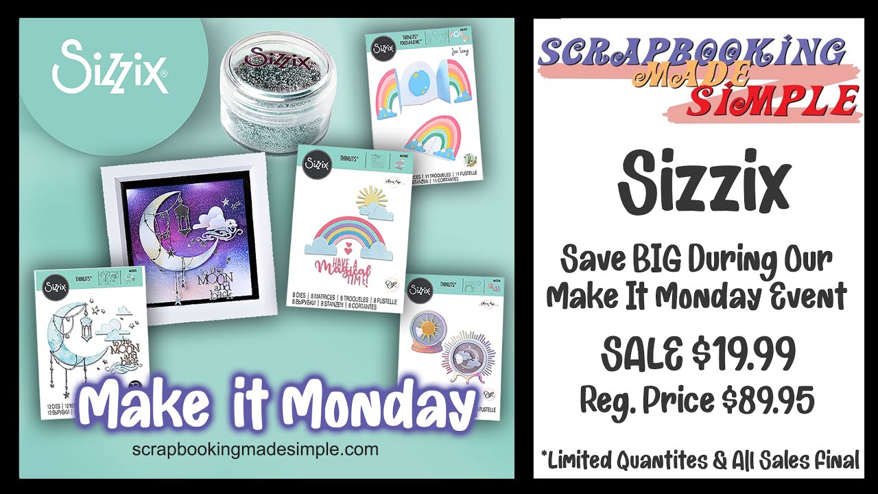 Make It Monday Event Featuring Sizzix! A $90.00 Bundle for $19.99 Featuring Sizzix Fold-A-Long Dies