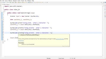 Java 24: println vs print and using char datatypes