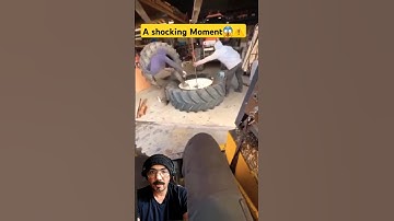 Tyre Exploded Inside Building | Shocking Moment #shorts #car #shocking
