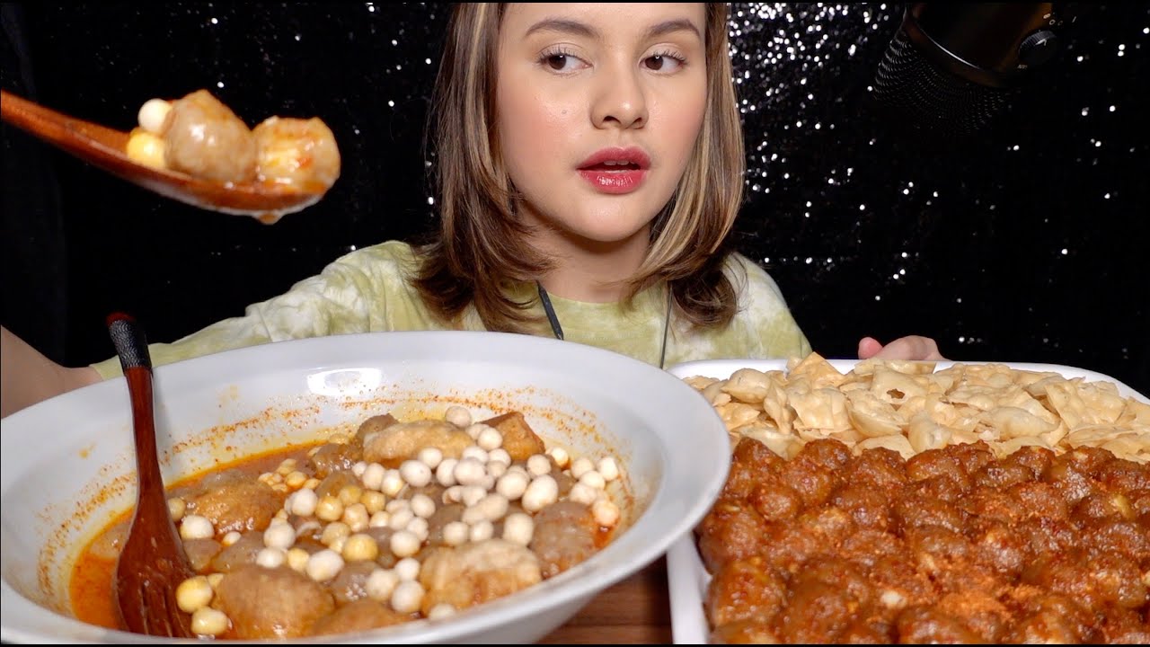 ASMR PENTOL KUAH & GORENG SETAN PEDESNYA😭