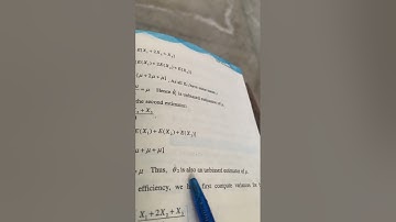 F.A-II statistics chapter 6 Example 6.7 for unbiasedness and efficiency