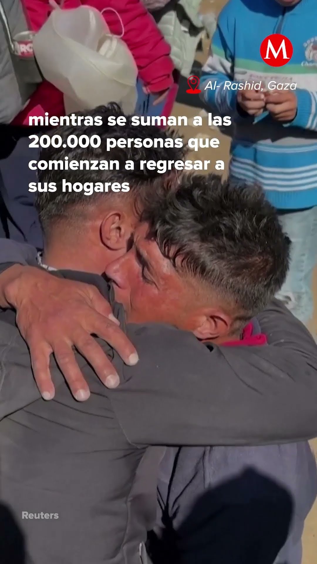 Hermanos se reencuentran después de meses tras el alto al fuego en Gaza