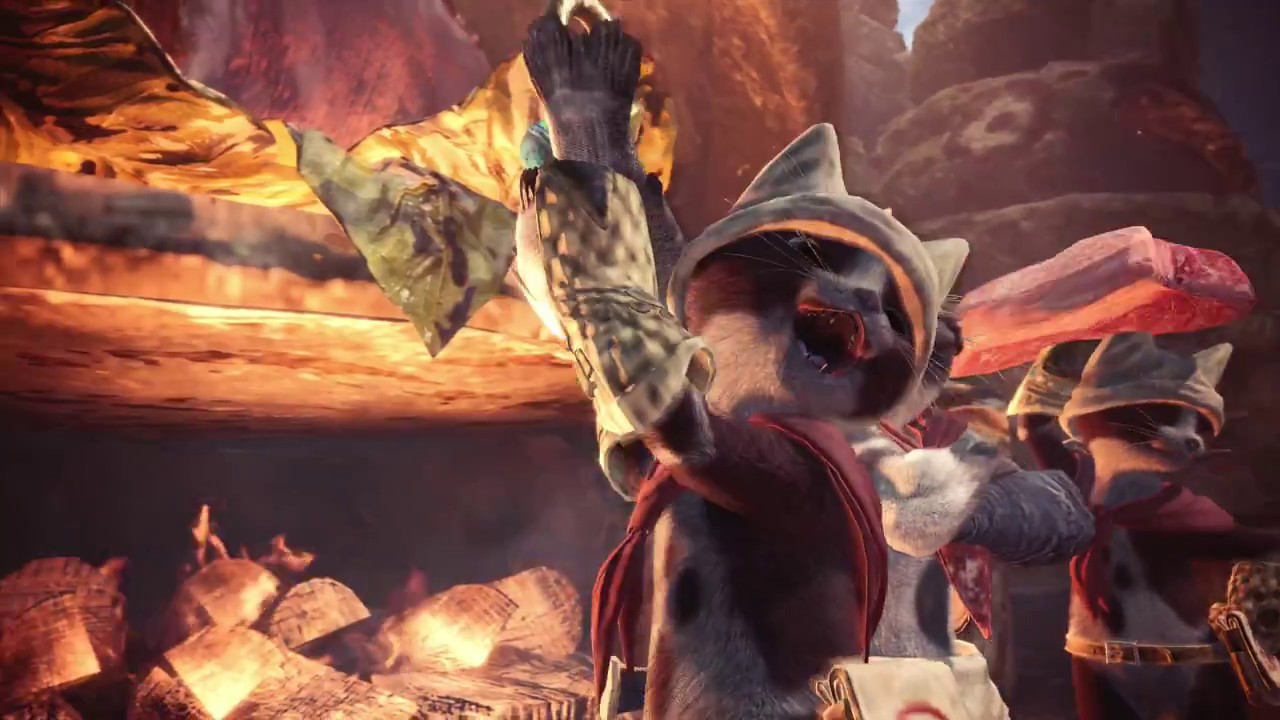 great jagras Update Monster Hunter World All Canteen Cutscenes