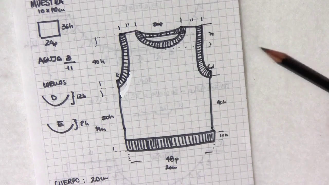 CHALECO DE NIÑO VUELTAS ACORTADAS part 1