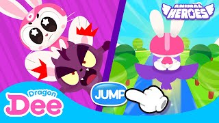 Giant Rabbit Game | Help! Animal Heroes! 🚨 | Learn shapes | Dragon Dee Games for Children screenshot 2