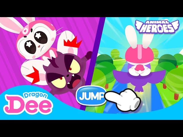 Giant Rabbit Game | Help! Animal Heroes! 🚨 | Learn shapes | Dragon Dee Games for Children class=