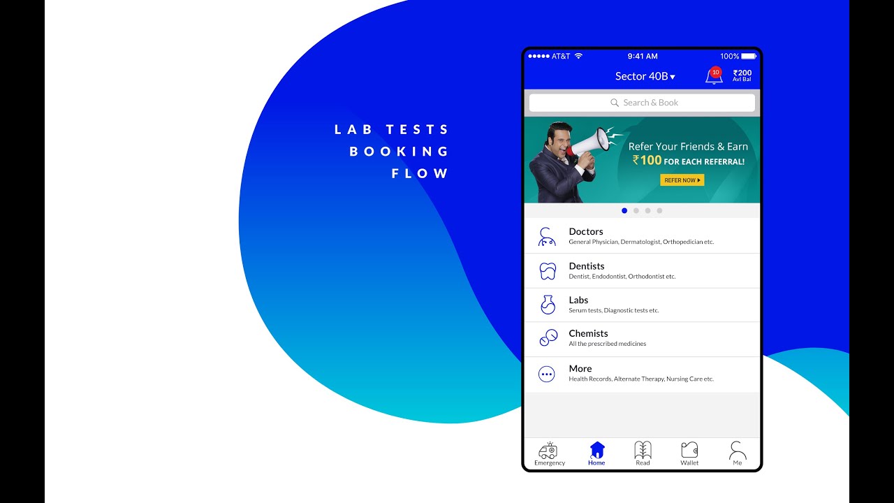 Medical Patient App - A Lab booking UI UX User Flow - YouTube