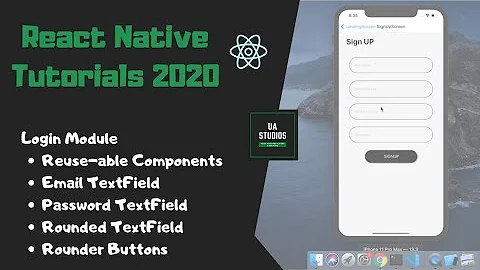 React Native | Reusable Components | User Module | Email and Password Fields.