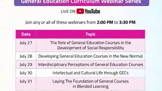 Vibal's General Education Curriculum Webinar Series on YouTube!JULY 27-31,2020.