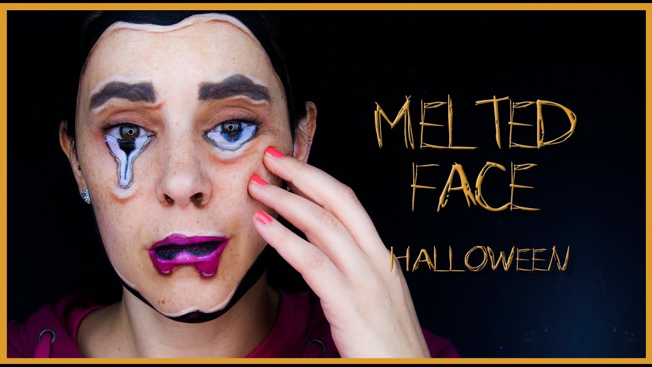 Melted makeup tutorial effect, Halloween makeup | Silvia Quiros - YouTube